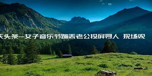今天头条-女子音乐节蹦丢老公投屏寻人 现场观众纷纷齐呼名字找人-音乐节-寻人-寻人启事